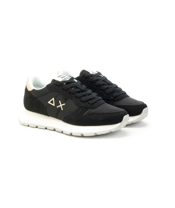 Sneaker SUN68 Ally Gold Silver con doppi lacci Donna