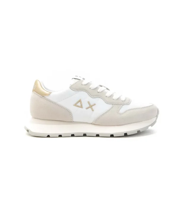 Sneaker SUN68 Ally Gold Silver con doppi lacci Donna