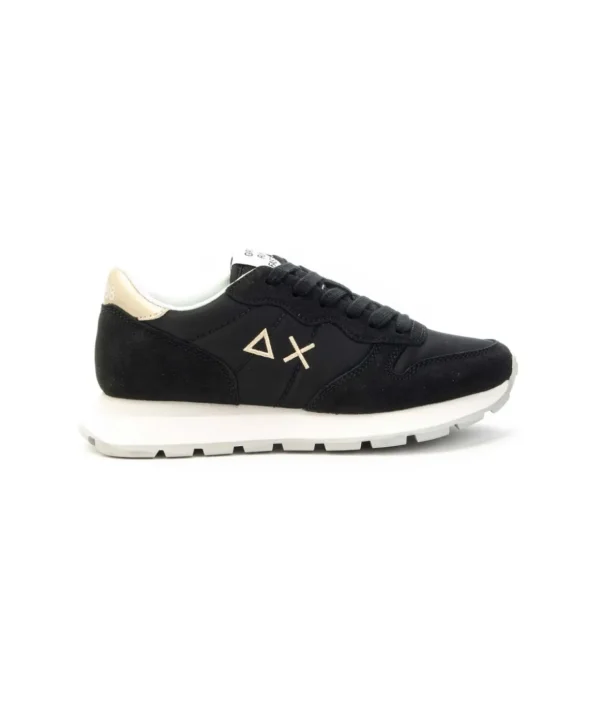 Sneaker SUN68 Ally Gold Silver con doppi lacci Donna