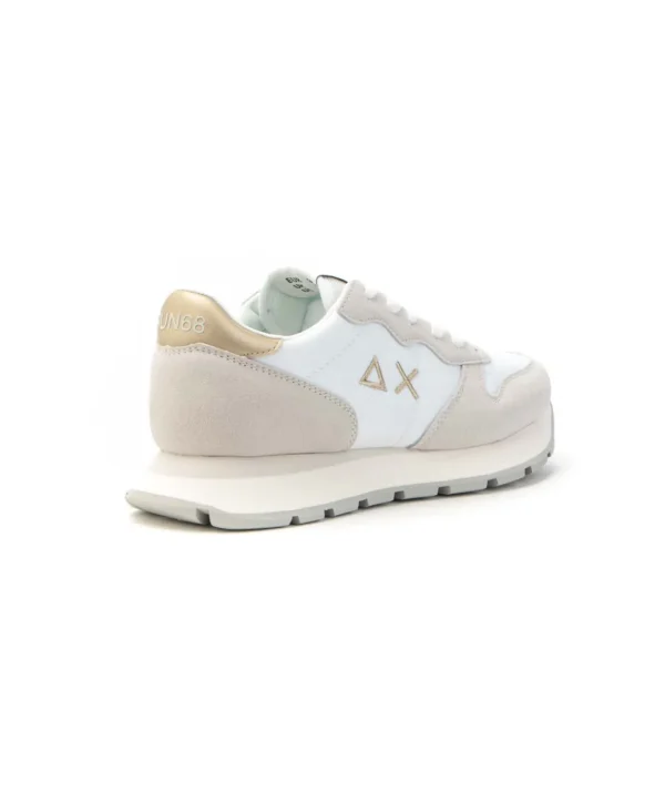 Sneaker SUN68 Ally Gold Silver con doppi lacci Donna