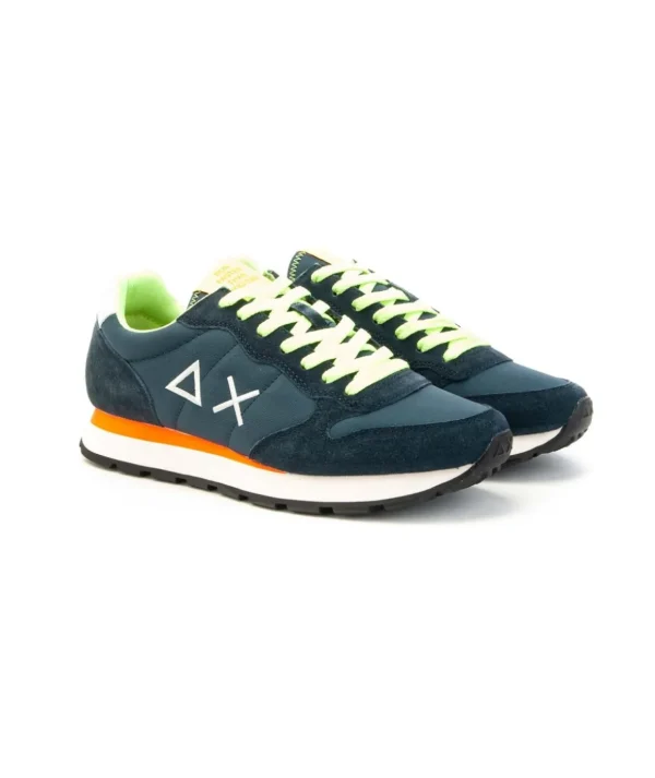 Sneaker SUN68 Tom Fluo modello Retro Running con doppi lacci Uomo