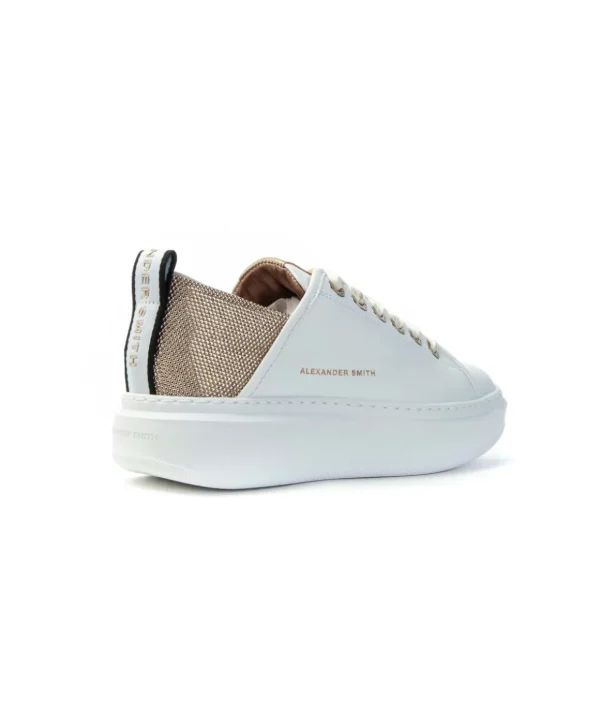 Sneakers Alexander Smith ASBALSW1805WGD in pelle con plateau Donna