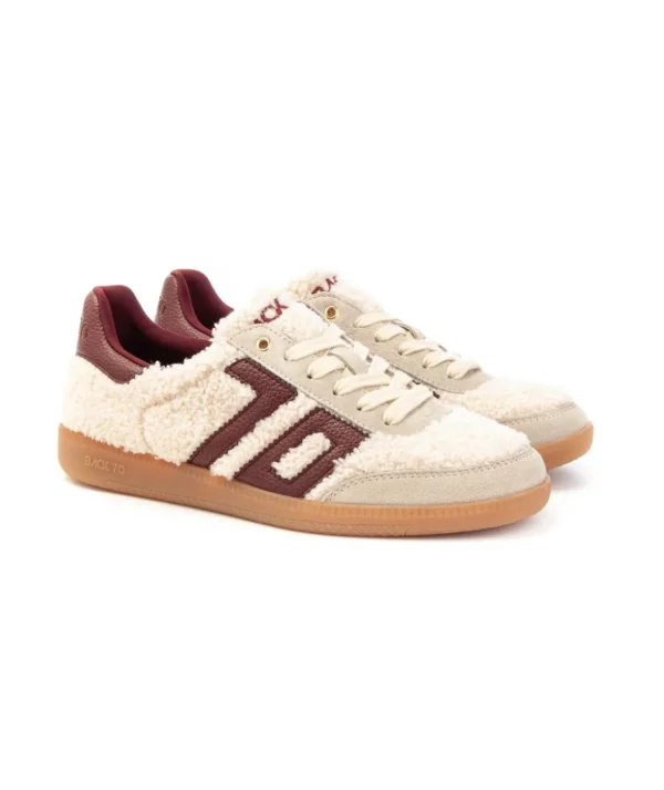 Sneakers Back 70 Teddy 303 in teddy false fur con lacci Donna