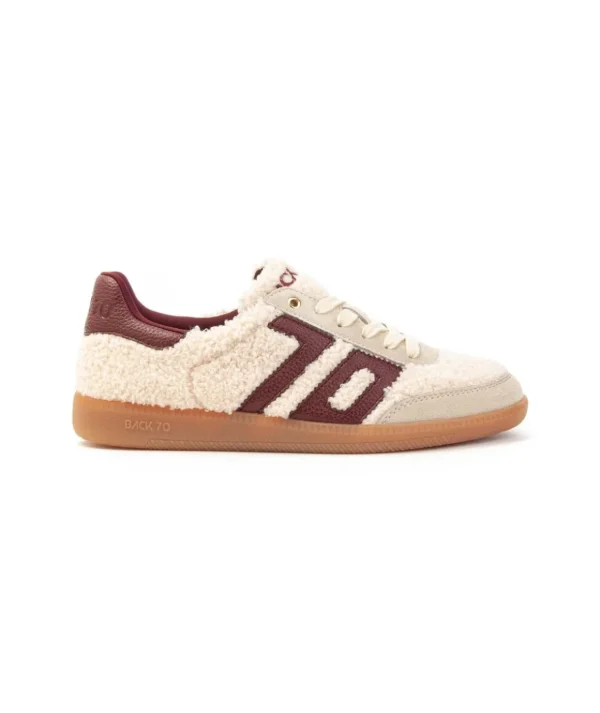 Sneakers Back 70 Teddy 303 in teddy false fur con lacci Donna