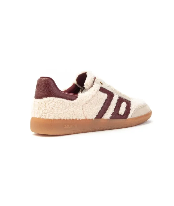 Sneakers Back 70 Teddy 303 in teddy false fur con lacci Donna