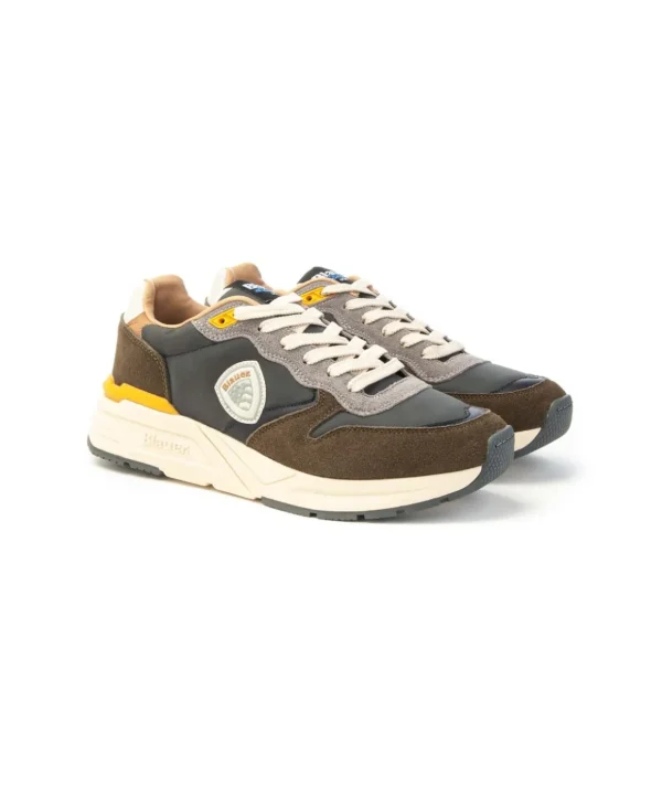 Sneakers Blauer F4RAY02.NUS in pelle con logo laterale Uomo