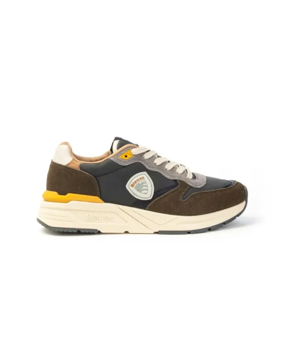 Sneakers Blauer F4RAY02.NUS in pelle con logo laterale Uomo
