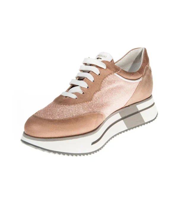 Sneakers con glitter platform Guardiani Way Donna