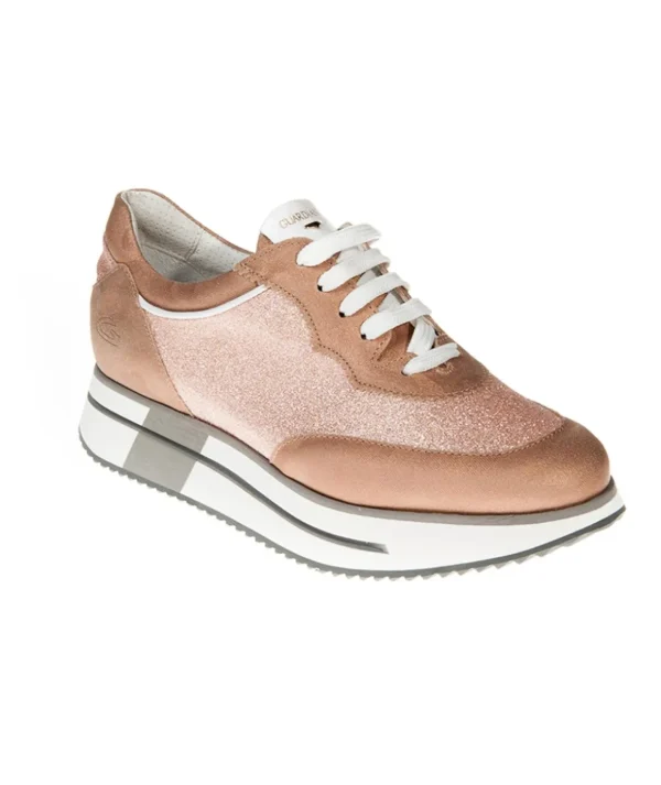 Sneakers con glitter platform Guardiani Way Donna