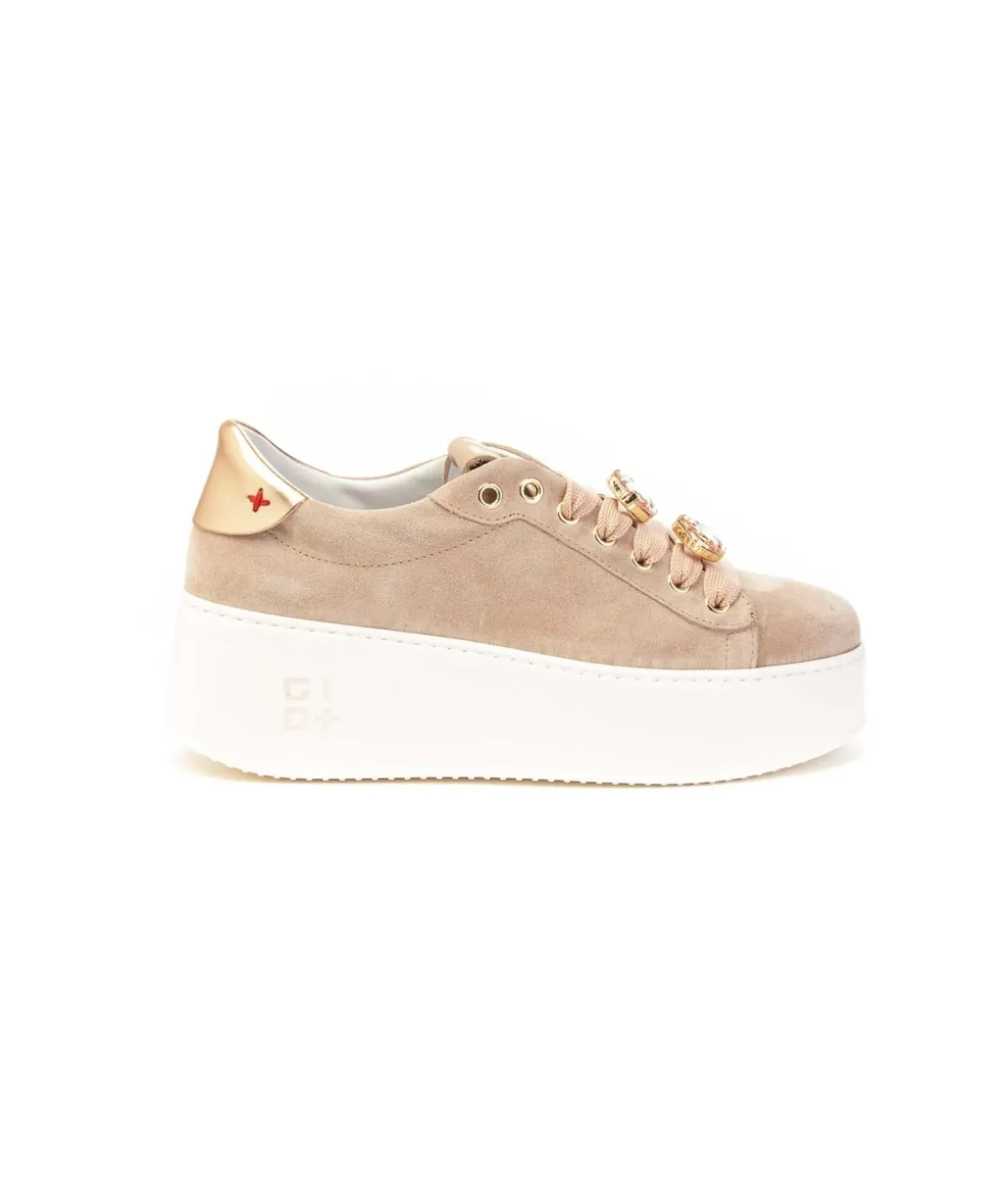 sneakers_gio_in_camoscio__1.webp Sneakers GIO+ in camoscio rosa con charms gioiello Donna