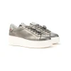 Sneakers GIO+ PIA 238A in pelle argento con dettagli decorativi Donna