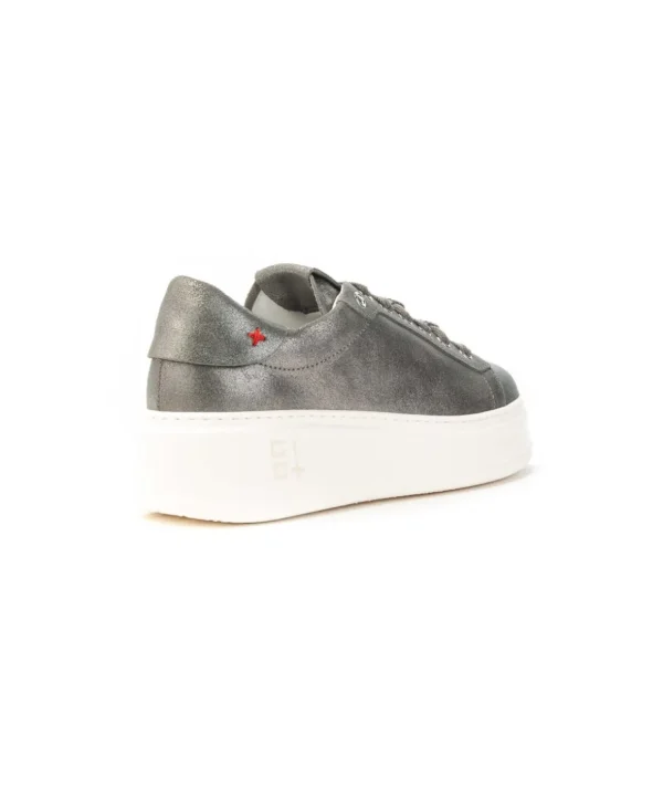 Sneakers GIO+ PIA 238A in pelle argento con dettagli decorativi Donna