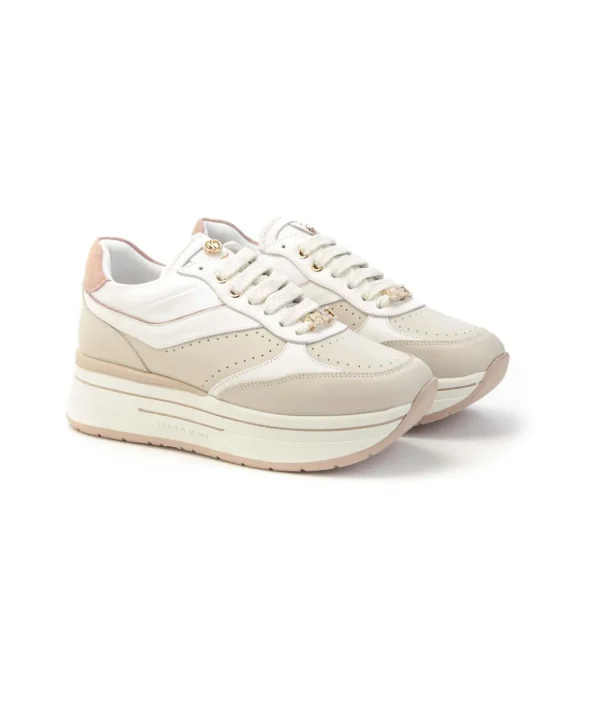 Sneakers JANET & JANET J020 VENEZIA con Zeppa e Accenti Metallici Donna