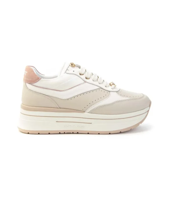 Sneakers JANET & JANET J020 VENEZIA con Zeppa e Accenti Metallici Donna