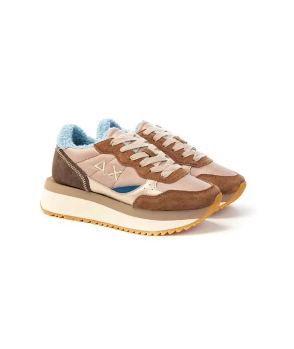Sneakers Sun68 Ally Winter Z44213 in camoscio e tessuto Uomo