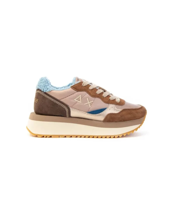 Sneakers Sun68 Ally Winter Z44213 in camoscio e tessuto Uomo