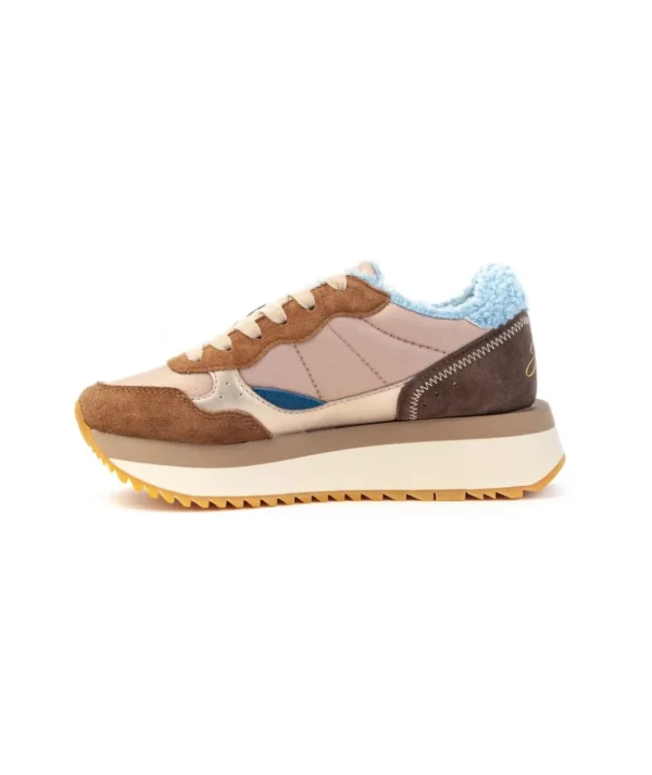 Sneakers Sun68 Ally Winter Z44213 in camoscio e tessuto Uomo