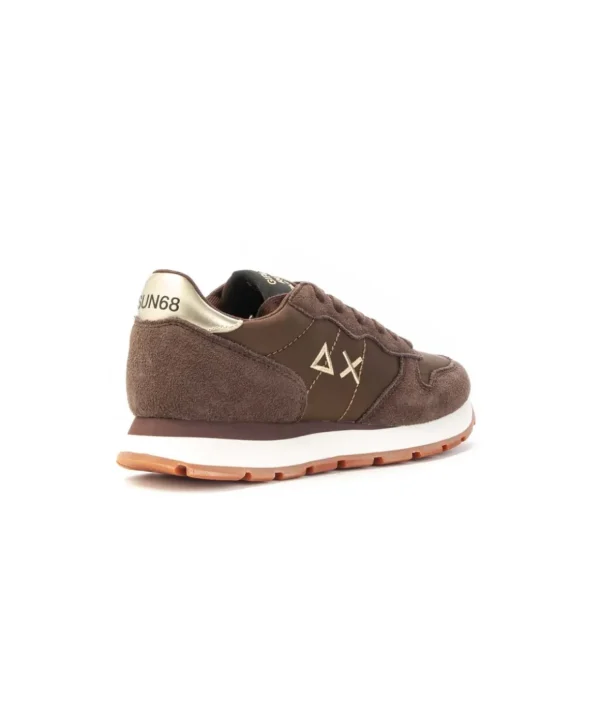 Sneakers Sun68 Z44202 Ally Gold Silver in pelle scamosciata Donna