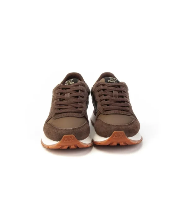 Sneakers Sun68 Z44202 Ally Gold Silver in pelle scamosciata Donna