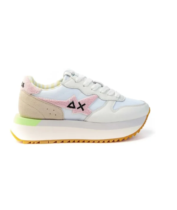 Sneakers SUN68 Z35215 BIG STARGIRL SPONGEE con platform Donna