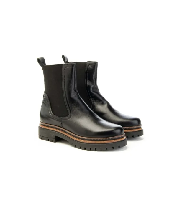 Stivaletti Chelsea Mjus T60204 Tronchetto in Pelle con Tacco Donna