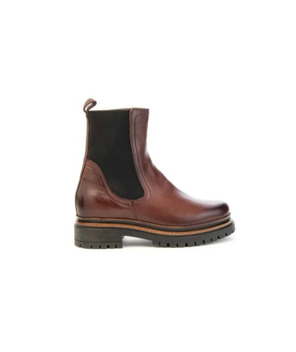 Stivaletti Chelsea Mjus T60204 Tronchetto in Pelle con Tacco Donna
