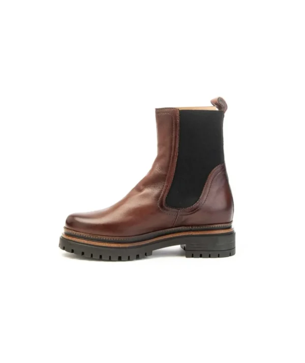 Stivaletti Chelsea Mjus T60204 Tronchetto in Pelle con Tacco Donna