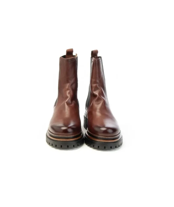 Stivaletti Chelsea Mjus T60204 Tronchetto in Pelle con Tacco Donna
