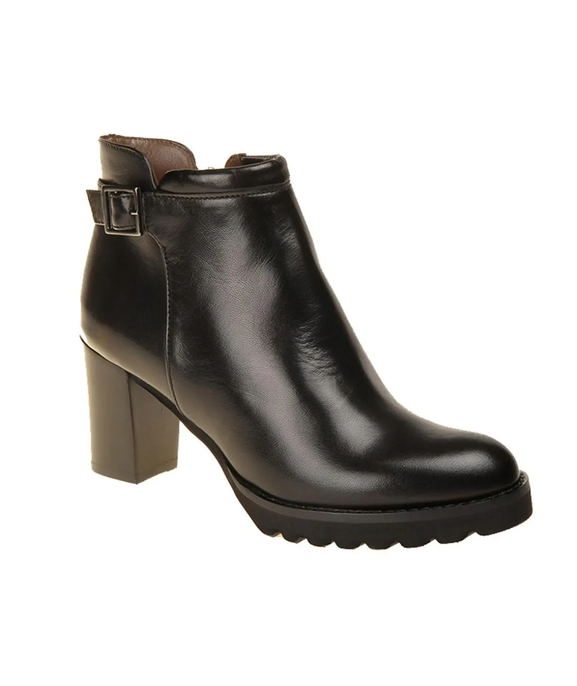tronchetto_in_pelle_nera__3.webp :Tronchetto in pelle nera con cinturino Calpierre Donna