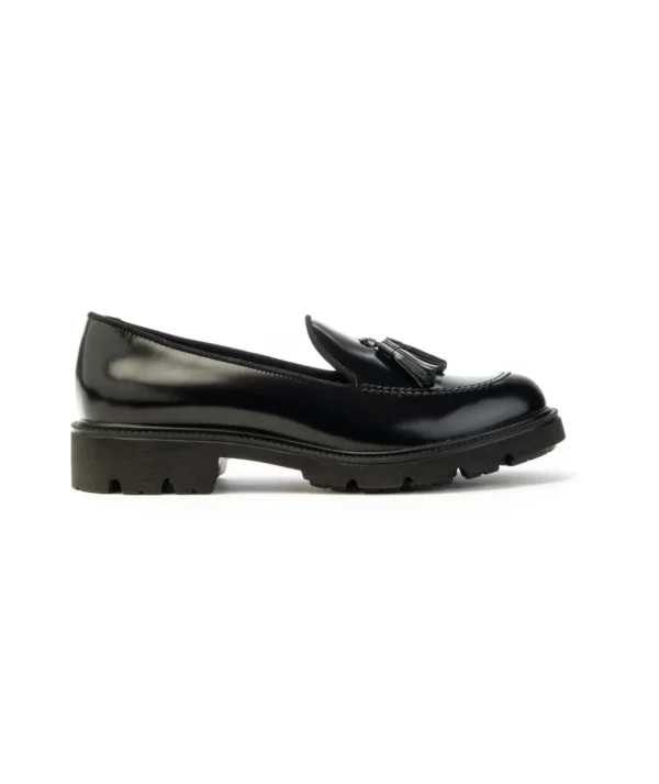 VSL Mocassino 7328 393 in vitello spazzolato con nappine Donna